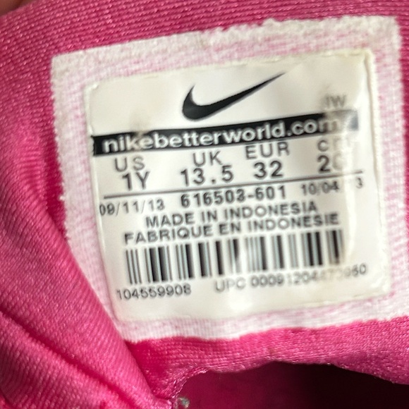 Nike Vintage Air DT Max Girl’s Mid Sneakers, Pink/White, 616503-601, Size - 1Y - Picture 2 of 9